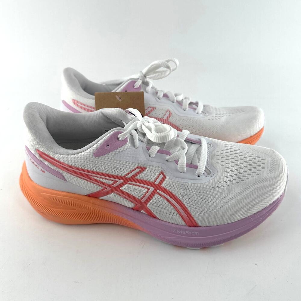 Asics GT-1000 13 Women's White Coral Reef Running Shoes Size 6.5 - Picture 3 of 11